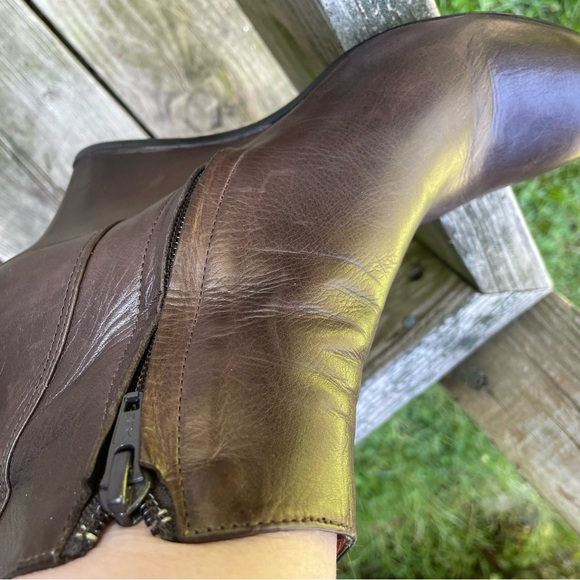 Lavin Paris Brown Wedge Boots - Picture 8 of 14